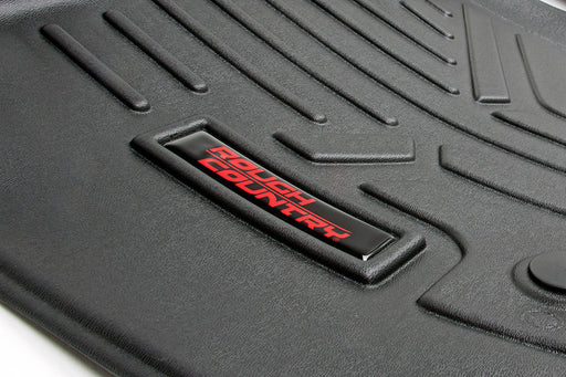 Rough Country Floor Mats, FR & RR, FR Buckets, Ford F-150 (2015-2025)/F-150 Lightning (2022-2025)/Raptor (2017-2025)