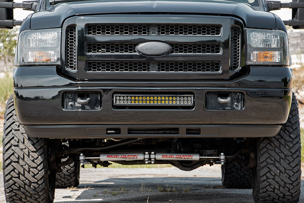 Rough Country LED Light Kit - Bumper - 20" Chrome Dual Row - Amber DRL | Ford F-250/F-350 Super Duty (05-07)