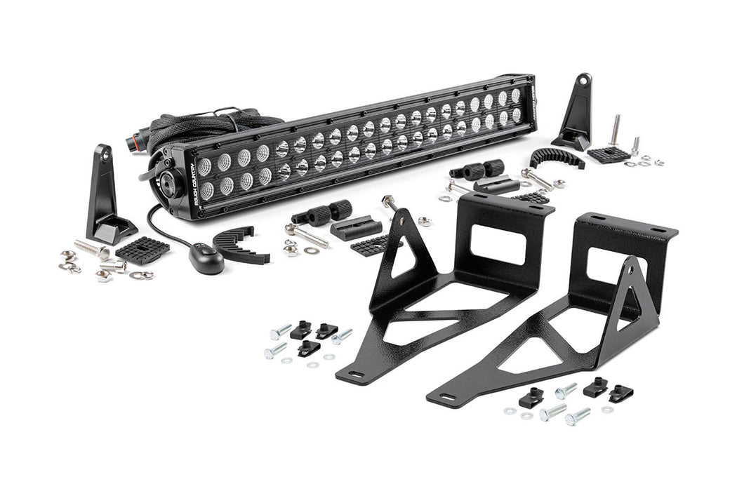 LED Light Kit - Bumper Mount - 20 inch Black Dual Row - Ford F-250/F-350 Super Duty (05-07)
