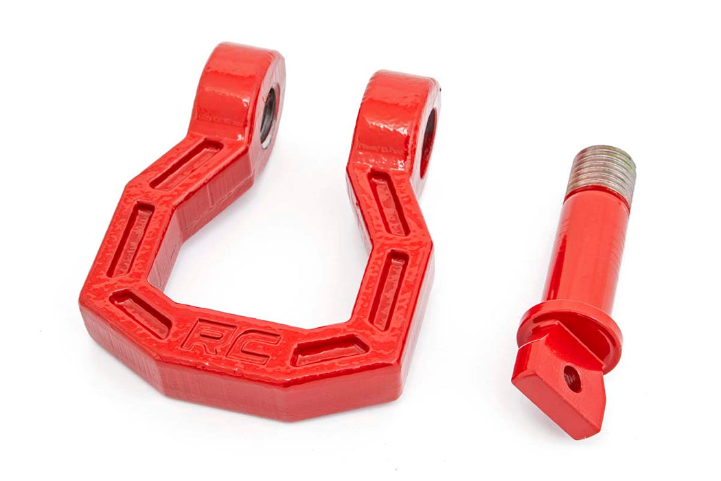 Rough Country D-Ring - Forged - Pair - Red