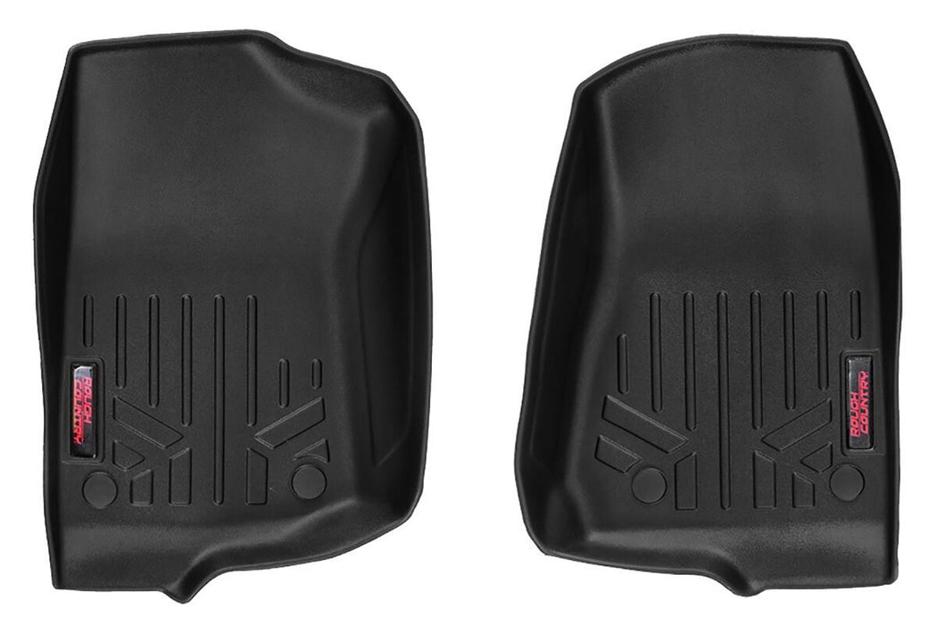 Rough Country Floor Mats - FR | Jeep Wrangler Unlimited 4WD (2018-2025)