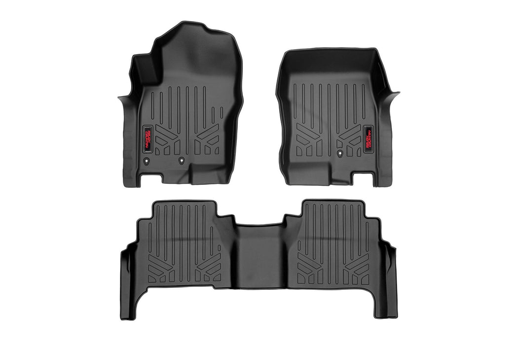 Rough Country Floor Mats - FR &amp; RR - Crew Cab | Nissan Frontier 2WD/4WD (2008-2021)