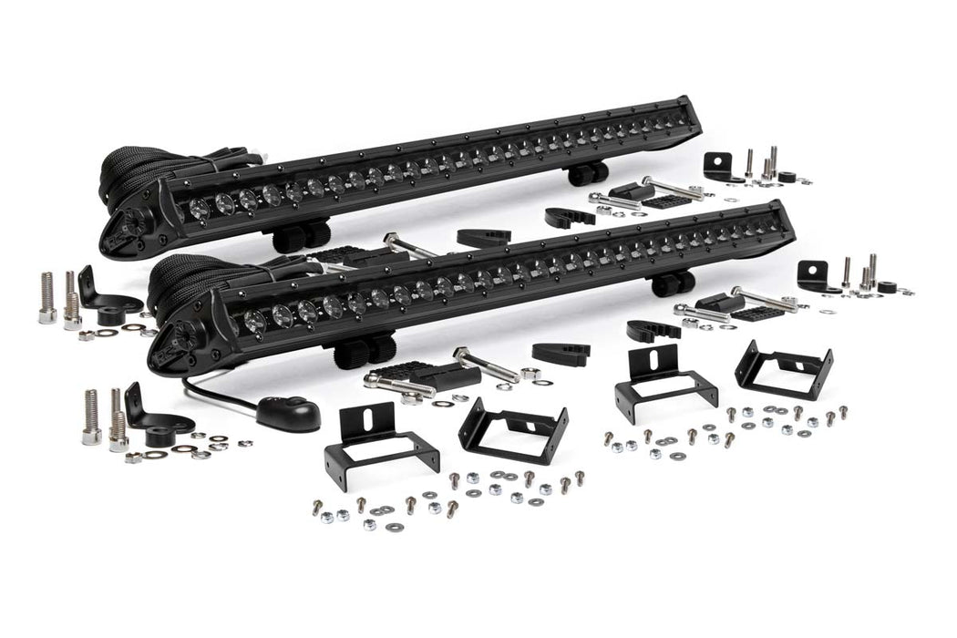 LED Light Kit - Grill Mount - 30 inch Black Single Row Pair - Ford F-250/F-350 Super Duty (11-16)