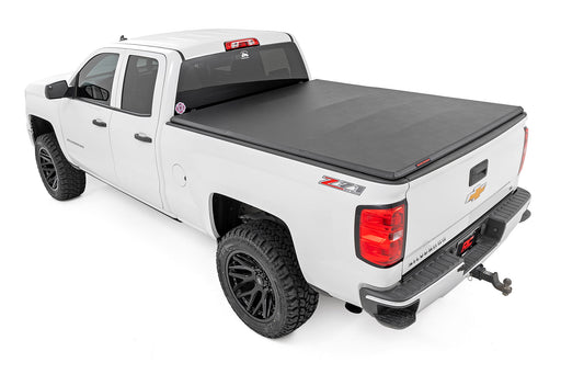 Rough Country Soft Tri-Fold Bed Cover, 6'7" Bed, Chevy/GMC 1500/2500HD/3500HD (2014-2019 & Classic)