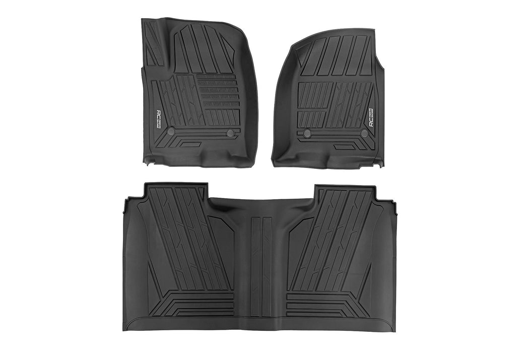 Flex-Fit Floor Mats - FR & RR - FR Bucket - Crew - Chevy/GMC 1500/2500HD/3500HD (19-24)