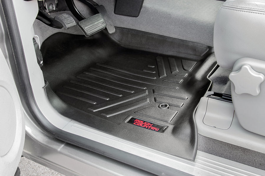 Rough Country Floor Mats - Front | Chevy/GMC 1500/2500HD/3500HD (07-13)