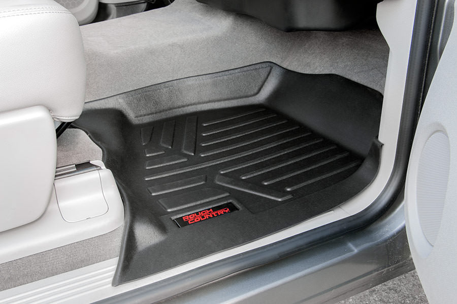 Rough Country Floor Mats, Front, Chevy/GMC 1500/2500HD/3500HD (2007-2013), view 3