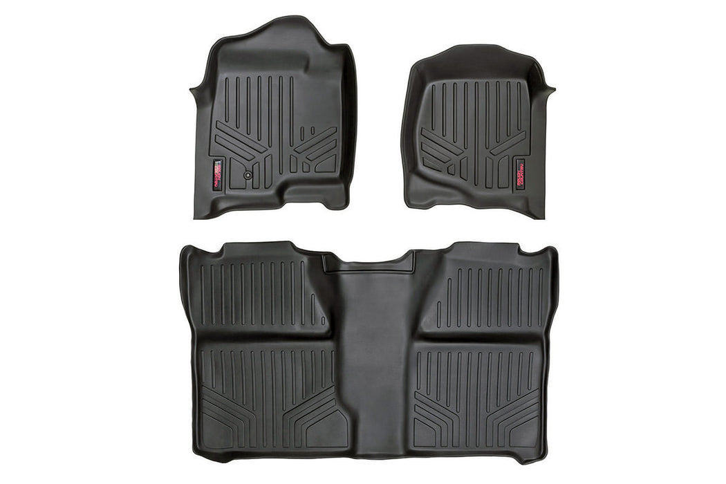 Rough Country Floor Mats - FR &amp; RR - Crew Cab | Chevy/GMC 1500/2500HD (07-14)