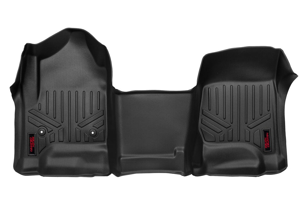 Rough Country Floor Mats - FR - Over Hump | Chevy/GMC 1500/2500HD/3500HD (14-19 &amp; Classic)