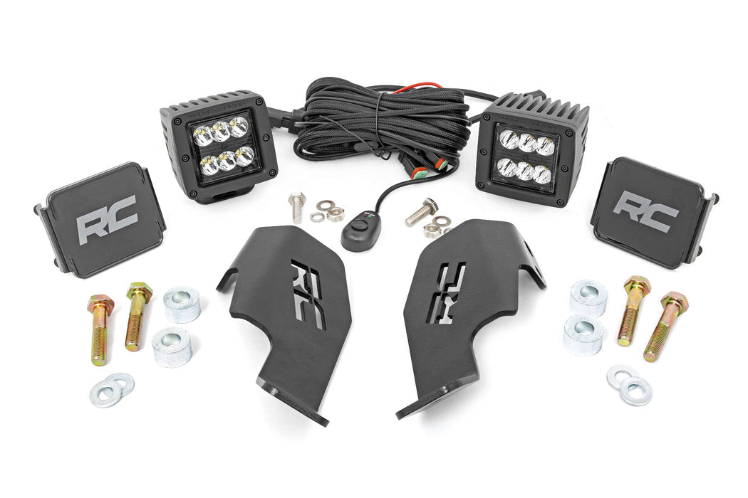 LED Light Kit - Cage Mount - 2 inch Black Pair - Honda Talon