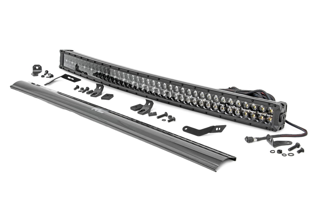 Rough Country LED Light Kit, Front Mount, 40" Black Dual Row, White DRL, Honda Talon 1000