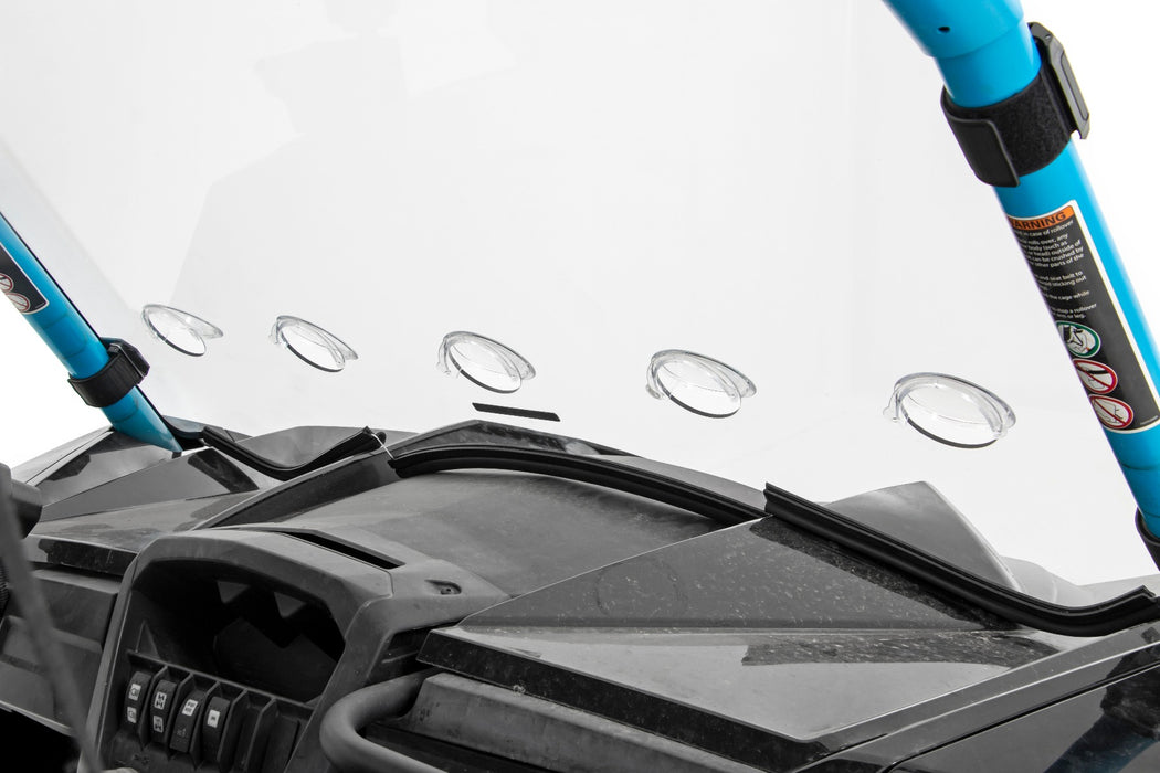 Rough Country Vented Full Windshield - Scratch Resistant | Can-Am Maverick 1000R X