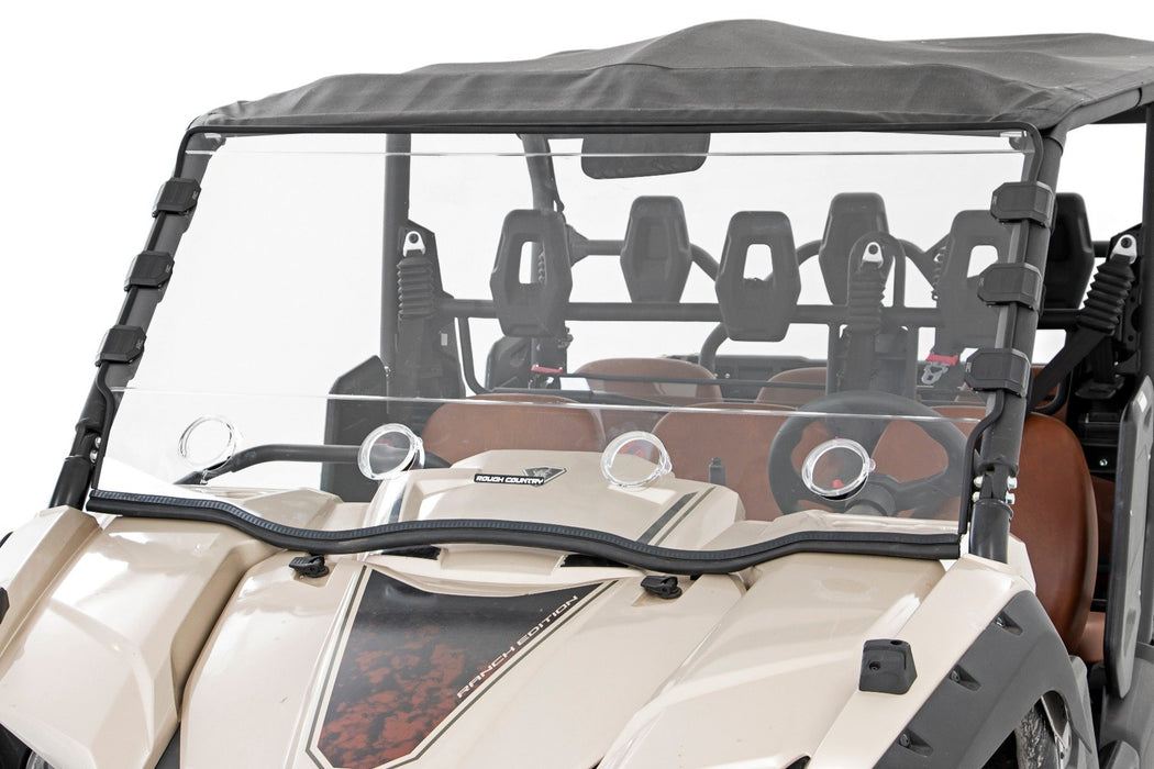 Rough Country Vented Full Windshield - Scratch Resistant - Yamaha Viking 700
