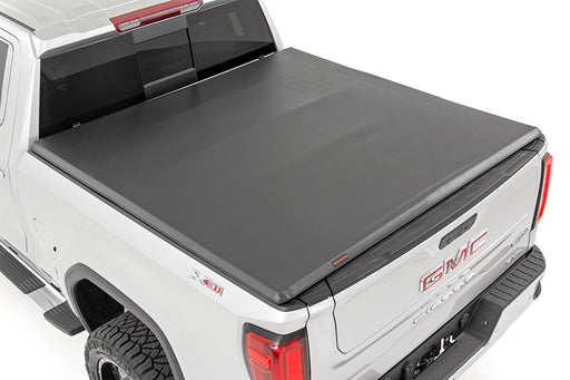 Rough Country Soft Tri-Fold Bed Cover, 6'7" Bed, Chevy/GMC Sierra/Silverado 1500 (2019-2025)