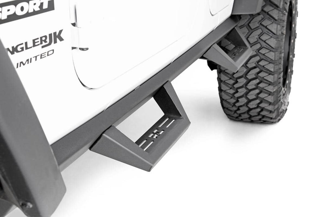 Rough Country Contoured Drop Steps - 4 Door | Jeep Wrangler Unlimited 2WD/4WD (2007-2018)