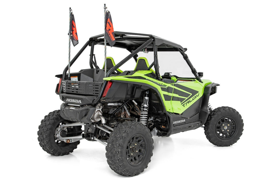 Rough Country Whip Mount - Bed - 4' Multl-Color LED Whip Pair | Honda Talon 1000