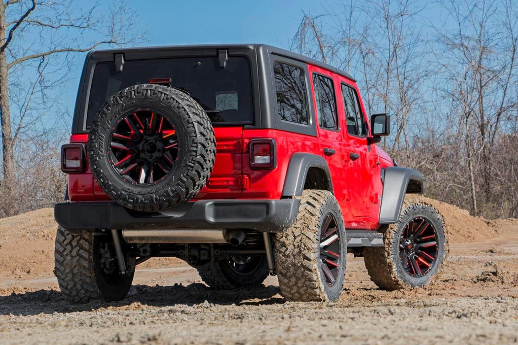 Rough Country 3.5 Inch Lift Kit - C/A Drop - FR D/S | Jeep Wrangler Unlimited Rubicon (18-23)