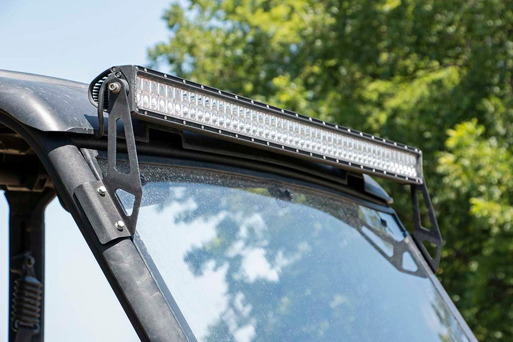 Rough Country LED Light - Windshield - 50" Black Dual Row | Can-Am Defender HD 5/HD 8/HD 9/HD 10
