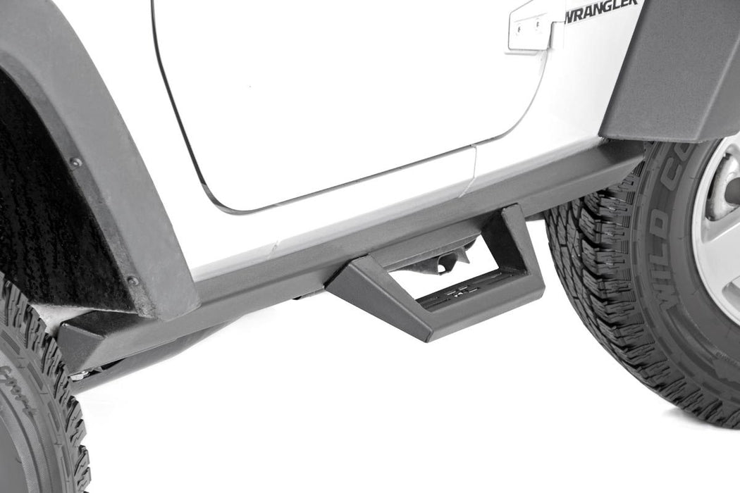 Rough Country Contoured Drop Steps - 2 Door | Jeep Wrangler JK 4WD (2007-2018) | P/N 90763