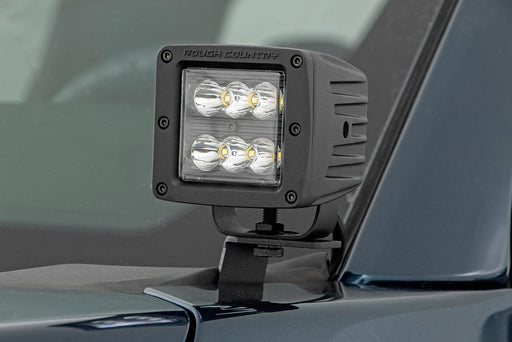 Rough Country LED Light Kit, Ditch, 2" Black Pair, Amber DRL, Ford F-150 (2015-2025)/F-150 Lightning (2022-2025), view 2
