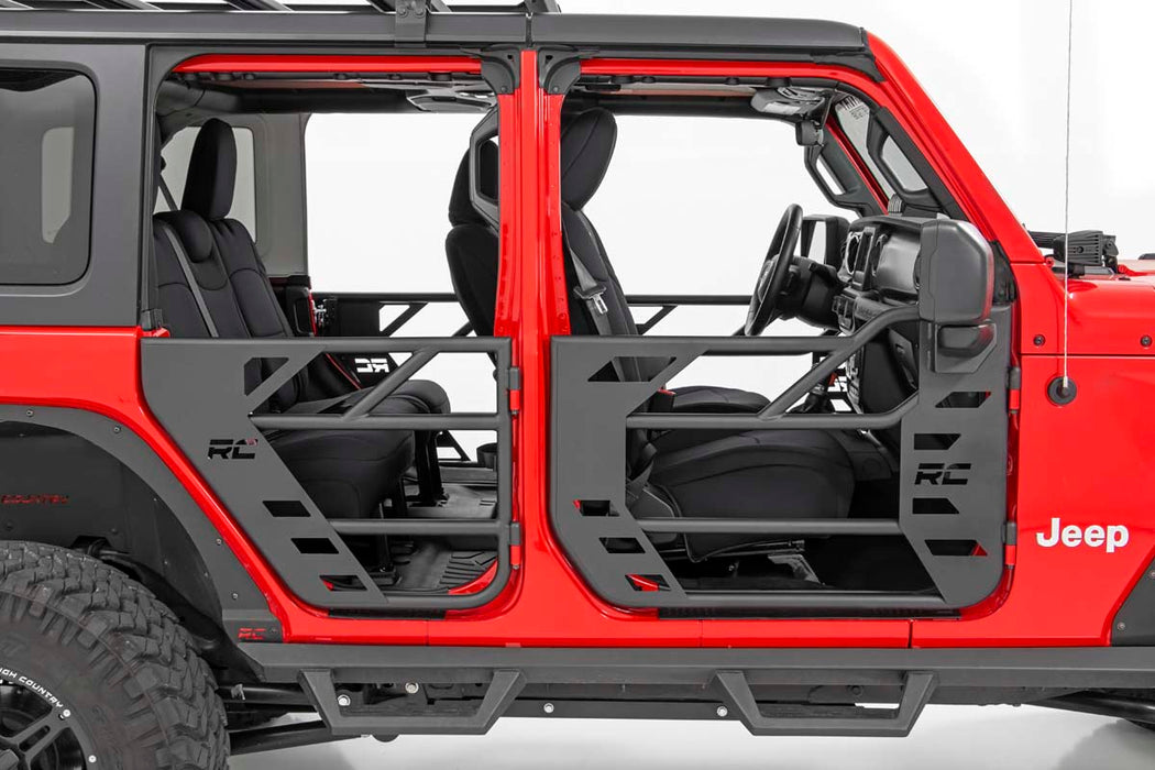 Rough Country Tubular Doors - Front | Jeep Gladiator JT/Wrangler JL 4WD (2018-2025)