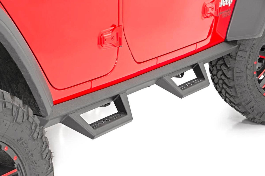 Rough Country Contoured Drop Steps - 4 Door | Jeep Wrangler JL (21-25)/Wrangler Unlimited (18-25)