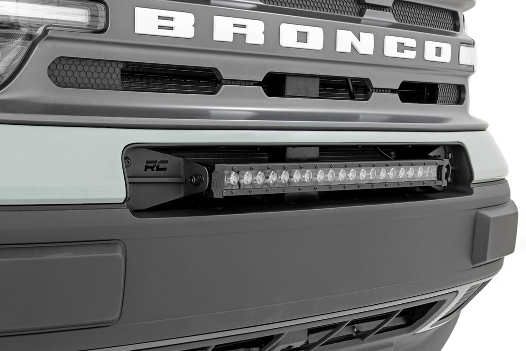 Rough Country LED Light Kit - Bumper Mount - 20" Black Single Row | Ford Bronco Sport (21-25)