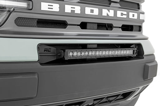 Rough Country LED Light Kit, Bumper Mount, 20" Black Single Row, White DRL, Ford Bronco Sport (2021-2025)