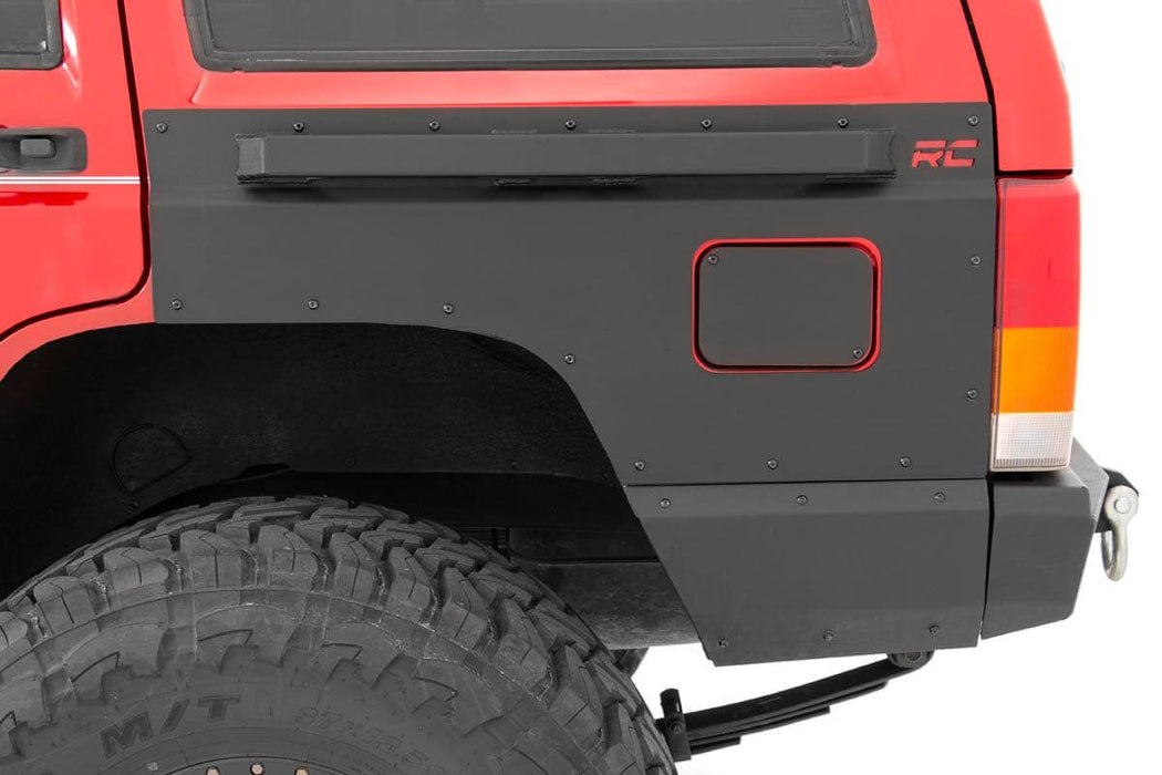 Rough Country Fender &amp; Quarter Panel Armor - Rear - Combo | Jeep Cherokee XJ 2WD/4WD (84-96)