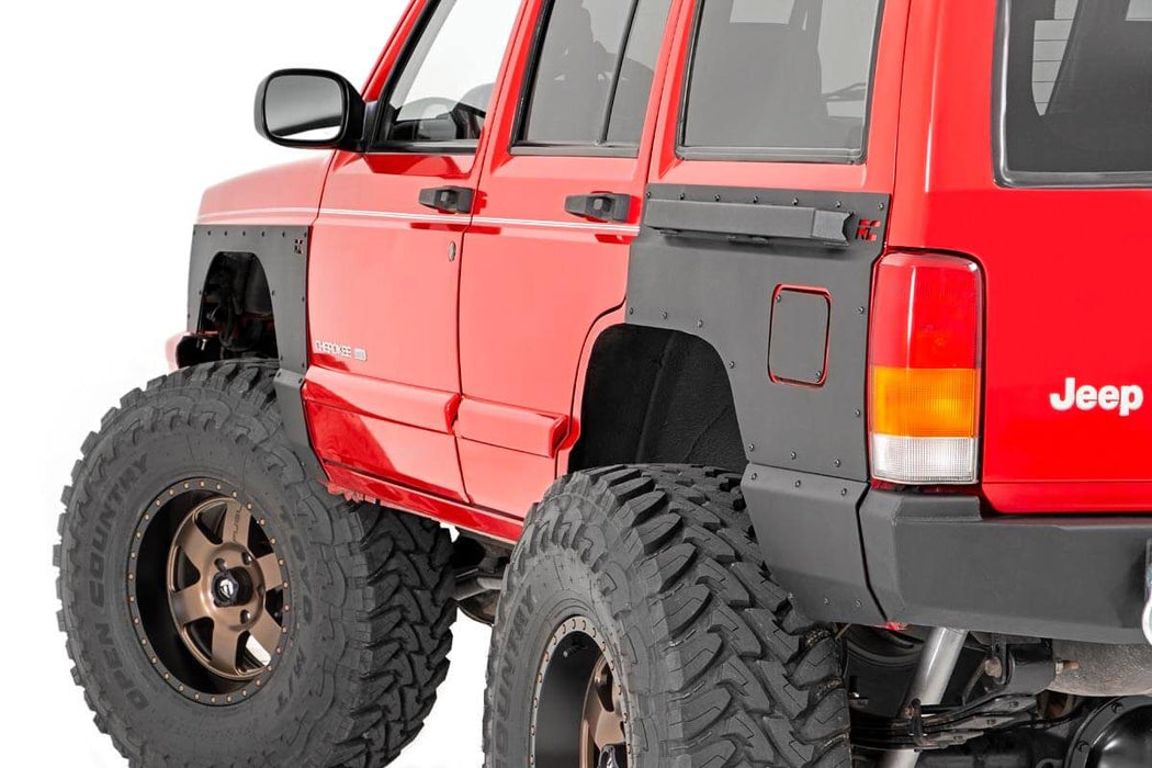 Rough Country Fender & Quarter Panel Armor, Rear, Combo, Jeep Cherokee XJ 2WD/4WD (1984-1996), view 3