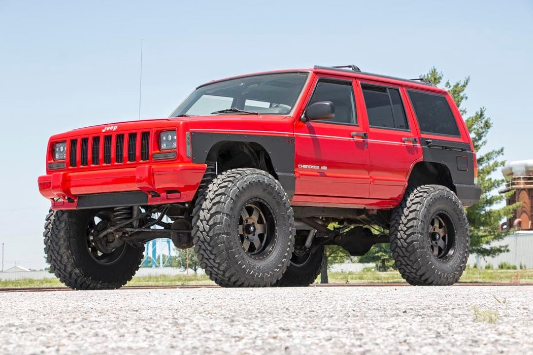 Rough Country Full Body Armor, FR & RR Combo, Jeep Cherokee XJ 2WD/4WD (1997-2001), view 4