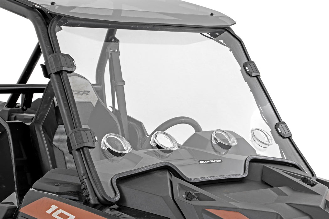 Rough Country Vented Full Windshield, Scratch Resistant, Polaris RZR XP 1000