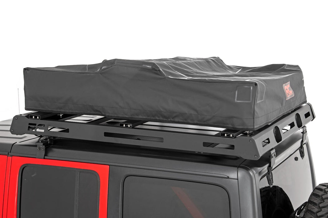 Rough Country Roof Top Tent - Rack Mount - 12 Volt Accessory w/Ladder Extension &amp; LED Light Kit