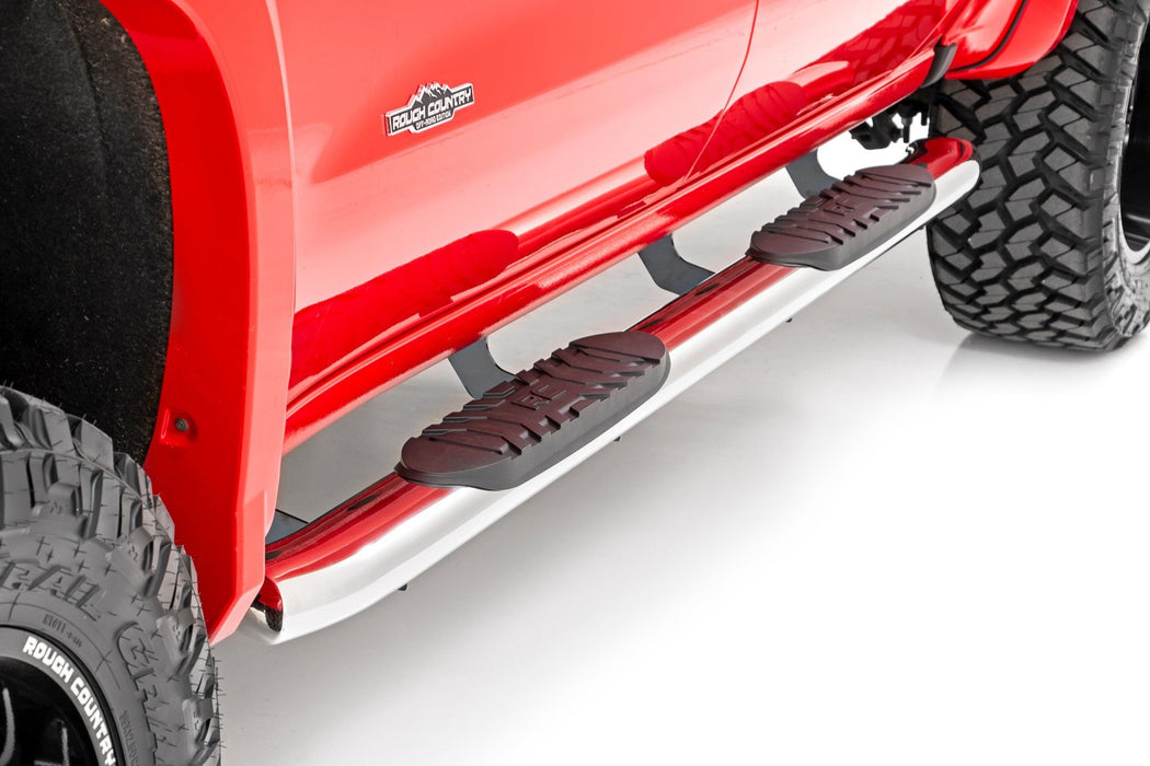 Oval Nerf Steps - Stainless - Crew Cab - Chevy/GMC 1500/2500HD/3500HD (19-24)