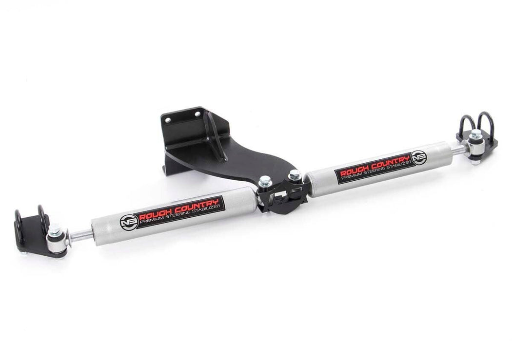 Rough Country N3 Steering Stabilizer, Dual, 2.5-8 Inch Lift, Ram 2500 (2014-2024)/3500 (2013-2024)