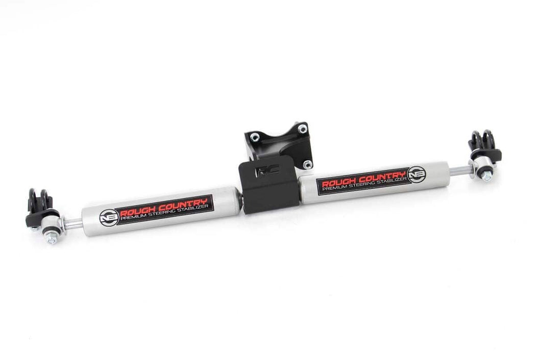 Rough Country N3 Steering Stabilizer - Dual - 2-8 Inch Lift | Jeep Wrangler JK/Wrangler Unlimited (07-18)