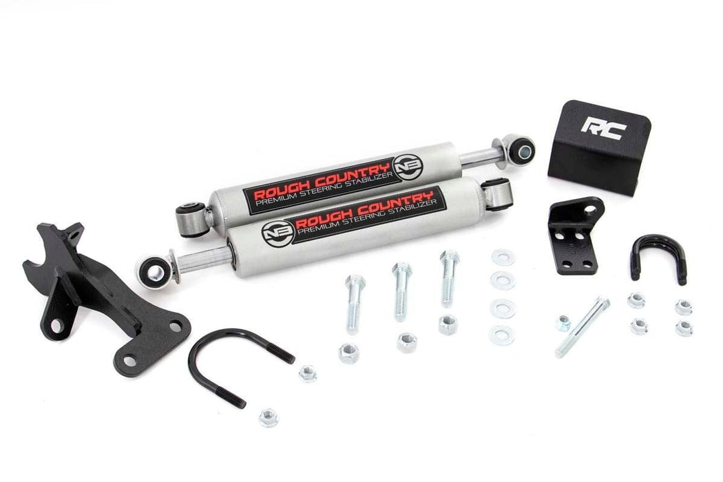 Rough Country N3 Steering Stabilizer - Dual - 4 Inch Lift | Jeep Grand Cherokee WJ (99-04)