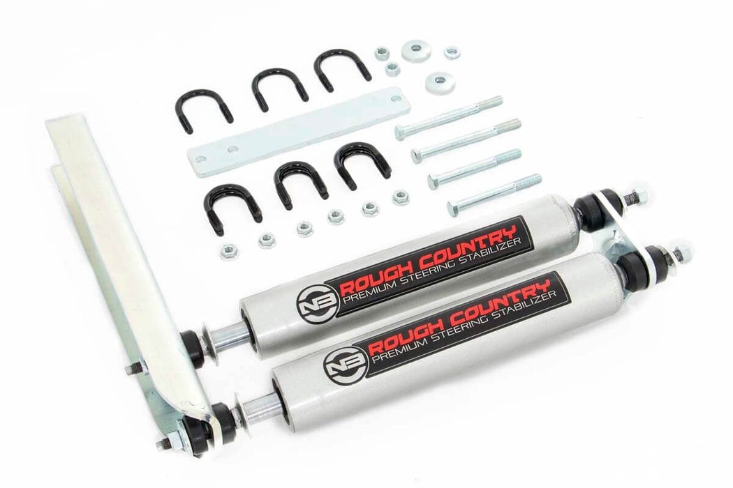 Rough Country N3 Steering Stabilizer - Dual | Ford Bronco/F-150/F-250 (1980-1998)