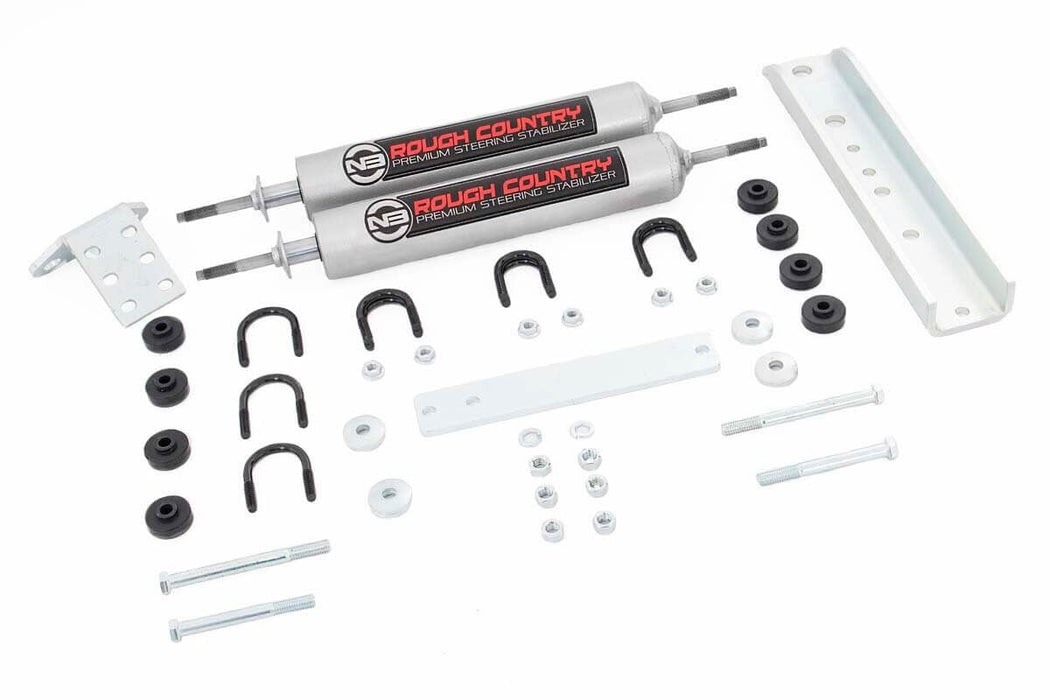 Rough Country N3 Steering Stabilizer - Dual | Ford Bronco/F-150/F-250 (1980-1998)