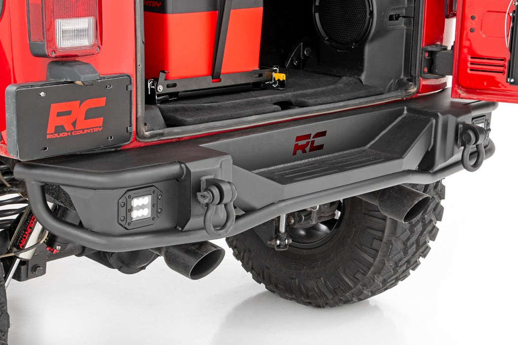 Rough Country Rear Bumper - Tubular | Jeep Wrangler JK/Wrangler Unlimited (2007-2018)