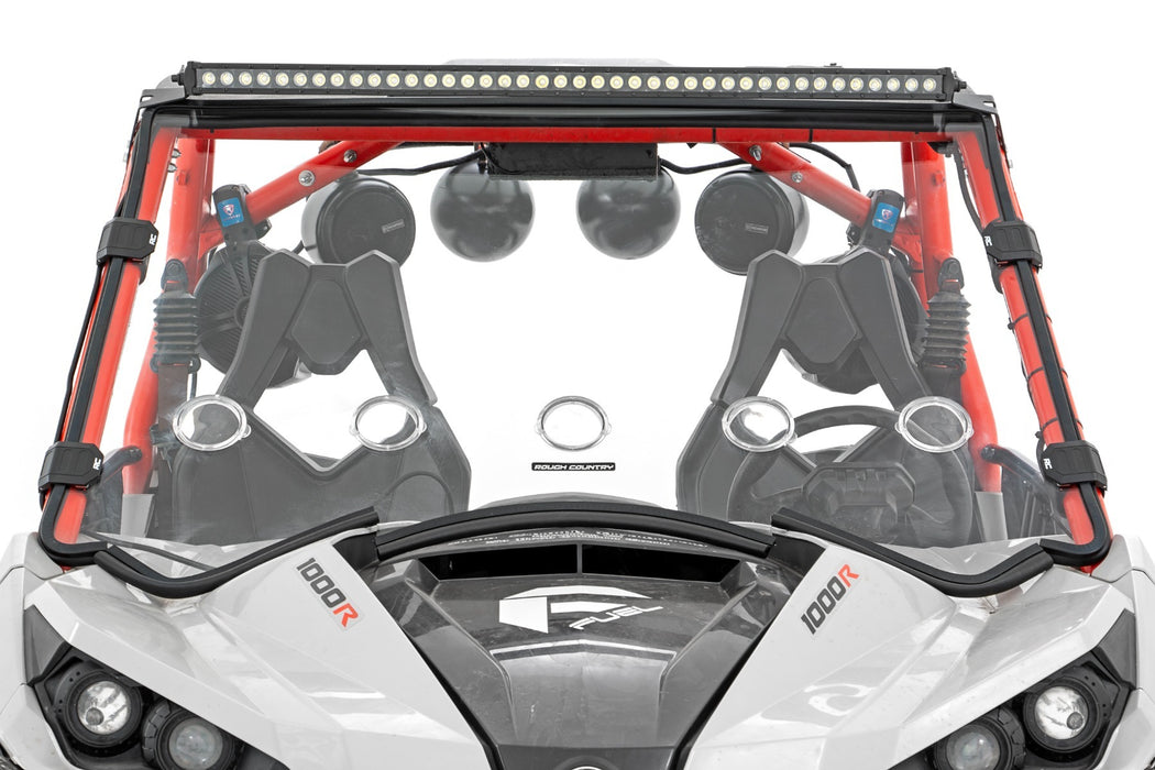 Rough Country LED Light Kit - Front Mount - 40" Black Single Row | Can-Am Commander Max 1000