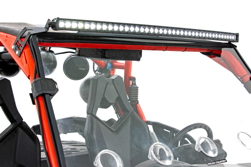 Rough Country LED Light Kit, Front Mount, 40" Black Dual Row, White DRL, Can-Am Commander Max 1000, view 5