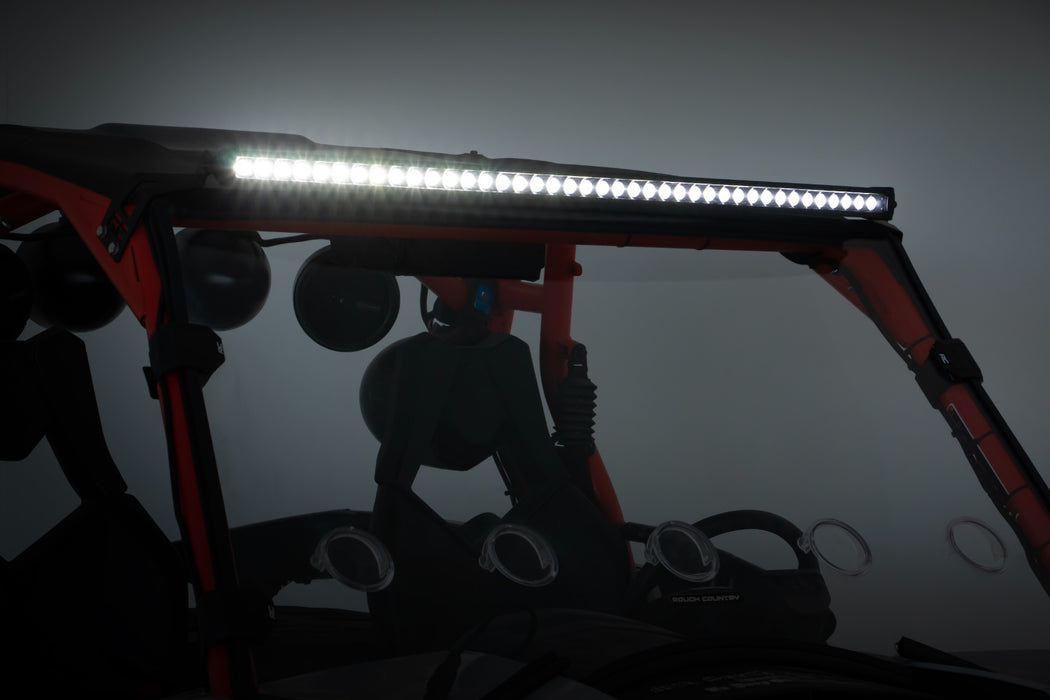 Rough Country LED Light Kit, Front Mount, 40" Black Dual Row, White DRL, Can-Am Commander Max 1000, view 6