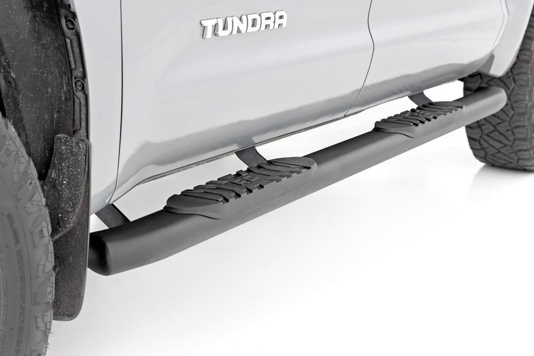 Rough Country Oval Nerf Step, Crew Cab, Black, Toyota Tundra 2WD/4WD (2007-2021), view 3
