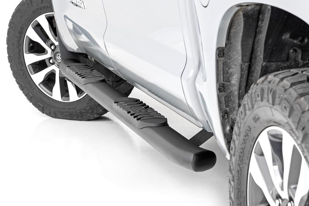 Rough Country Oval Nerf Step - Crew Cab - Black | Toyota Tundra 2WD/4WD (2007-2021)