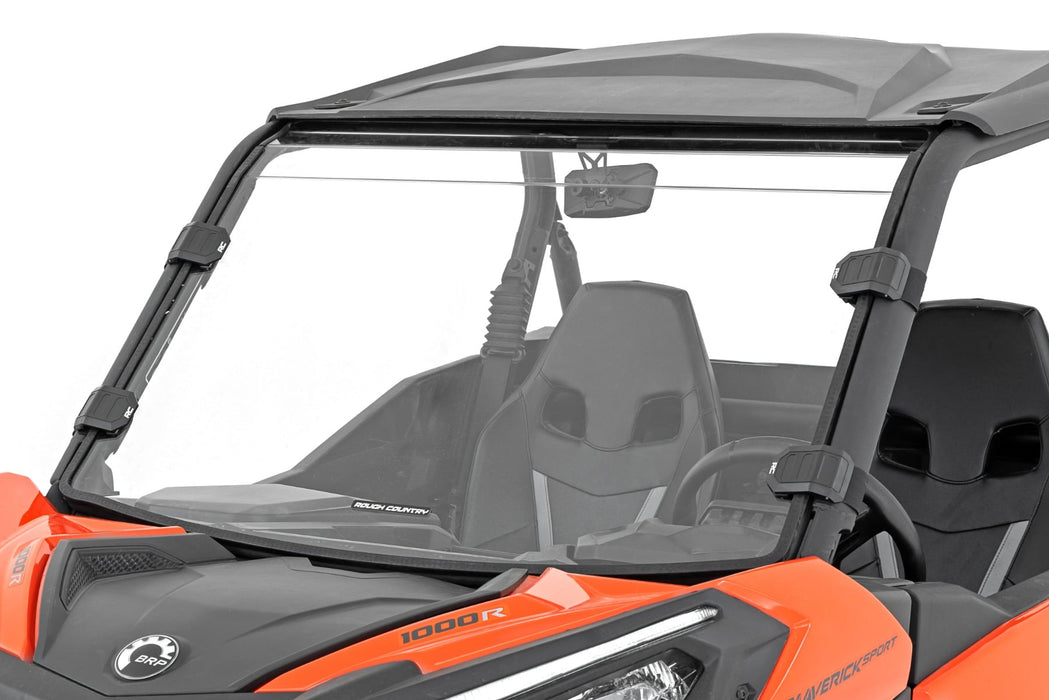 Rough Country Full Windshield - Scratch Resistant | Can-Am Maverick Sport