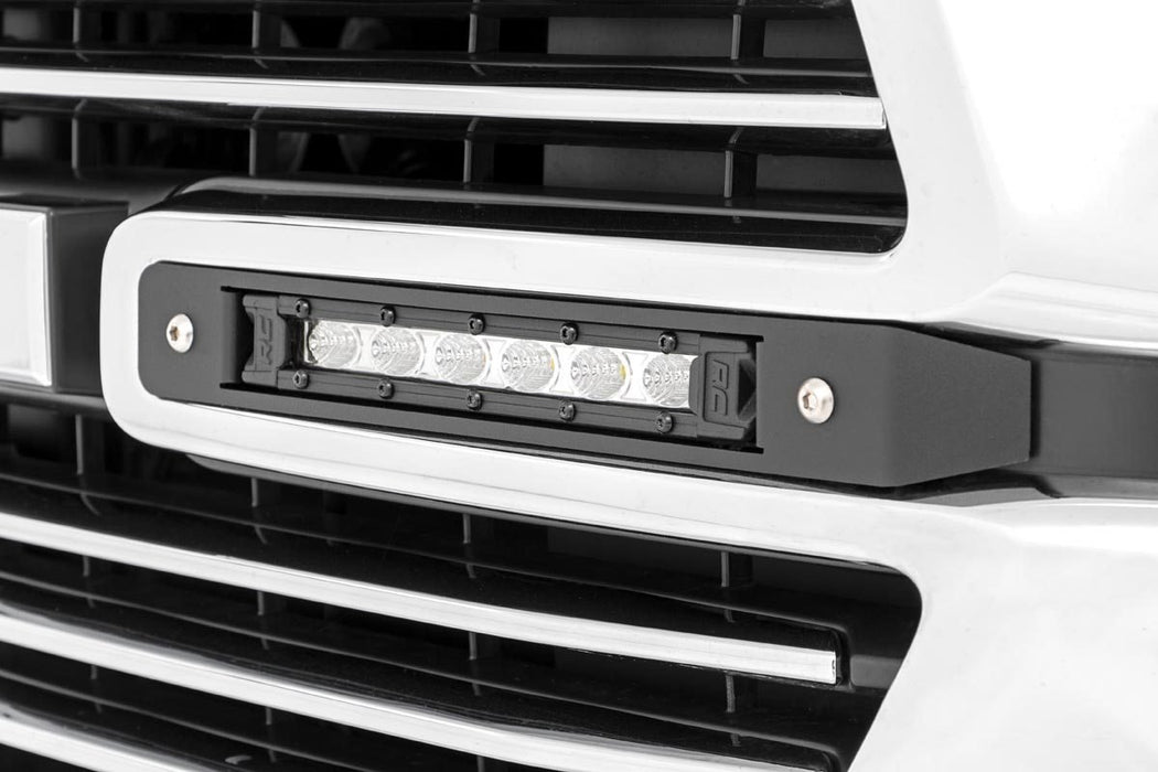 Rough Country Dual 6in LED Grille Kit - Chrome Slimline | Ram 1500 2WD/4WD (2019-2024)