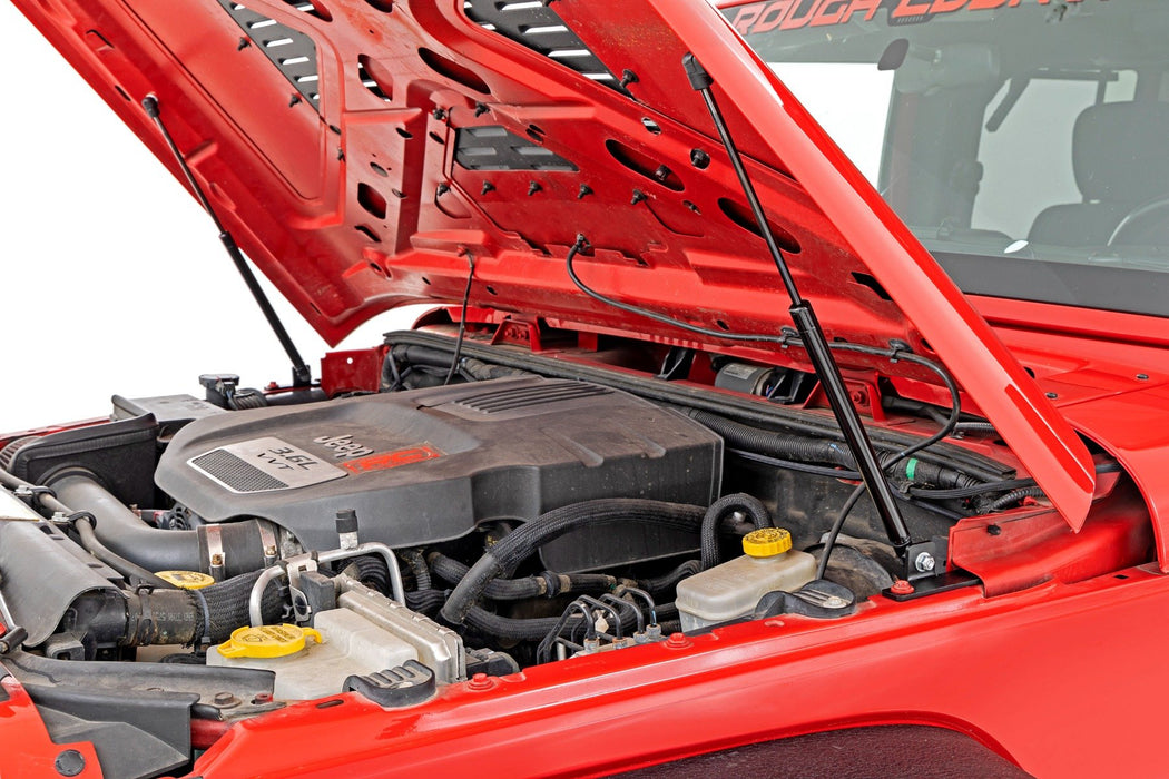 Rough Country Hood Struts - Hydraulic | Jeep Wrangler JK/Wrangler Unlimited (2007-2018)