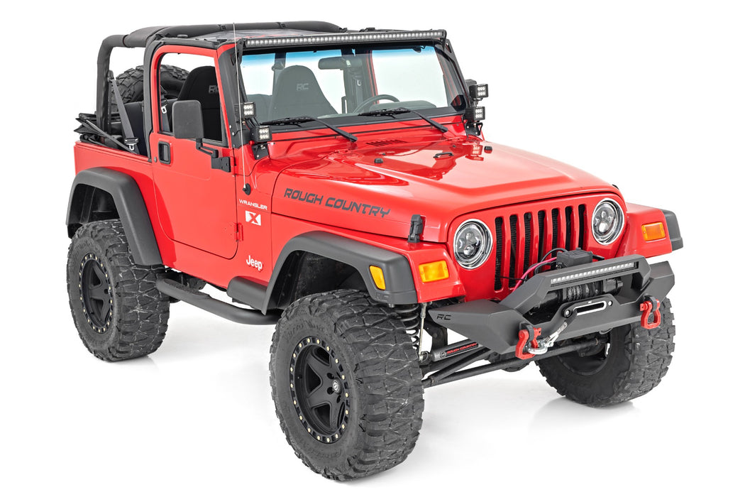 Rough Country Nerf Bar - 3inch tube | Jeep Wrangler TJ (97-06)/Wrangler YJ (87-95)