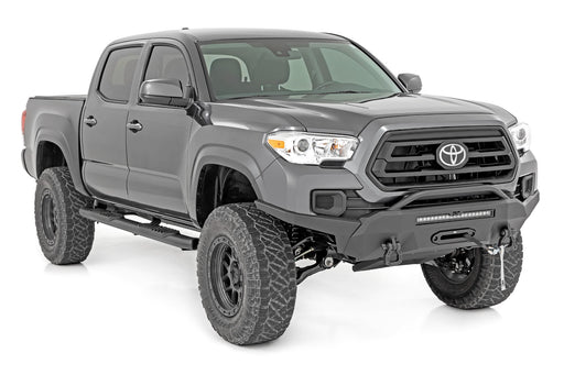 Rough Country Oval Nerf Step, Double Cab, Black, Toyota Tacoma 2WD/4WD (2005-2023), view 2